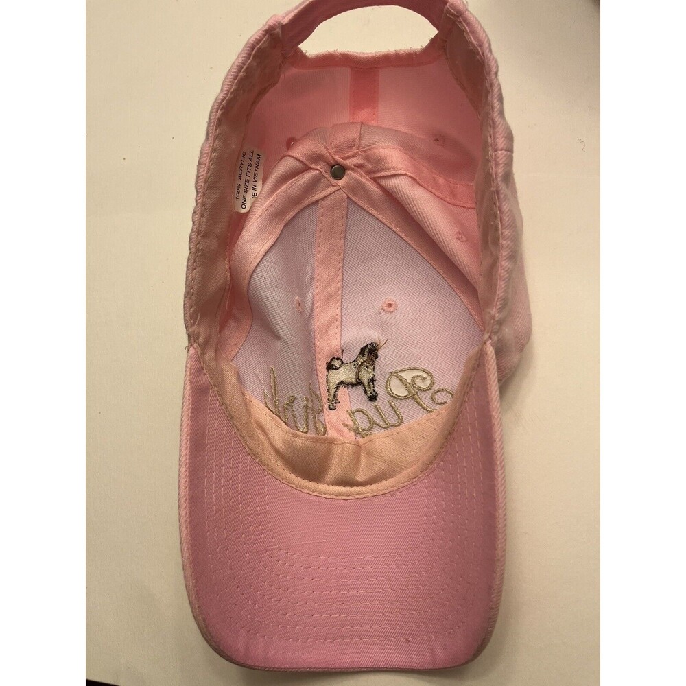 Embroidered Pink Pug Girl Baseball‎ Hat Adjustable Adult One Size - Picture 7 of 7